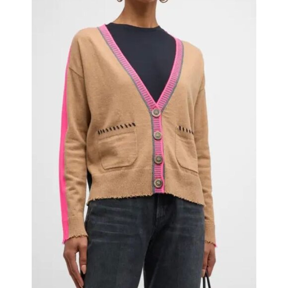 Lisa Todd Pocket Pleaser Colorblock Button-Down Cardigan Size Large - Picture 1 of 5